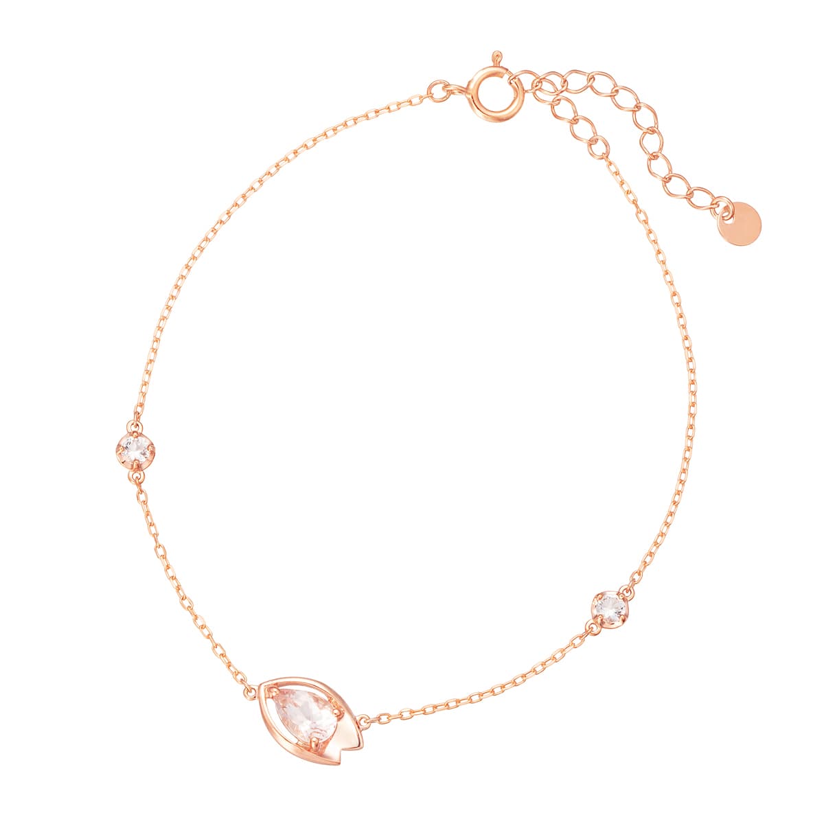 K10ピンクゴールドモルガナイトブレスレット(RBL672)|TSUTSUMI