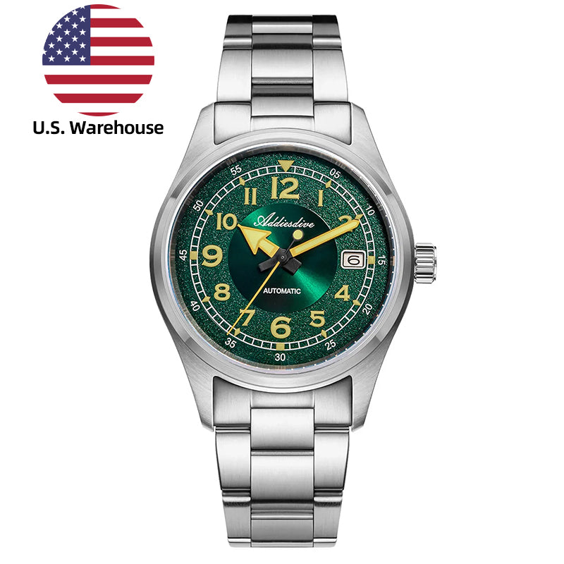 U.S. Warehouse -ADDIESDIVE 39mm Explore Retro Mechanical Men Watch AD2