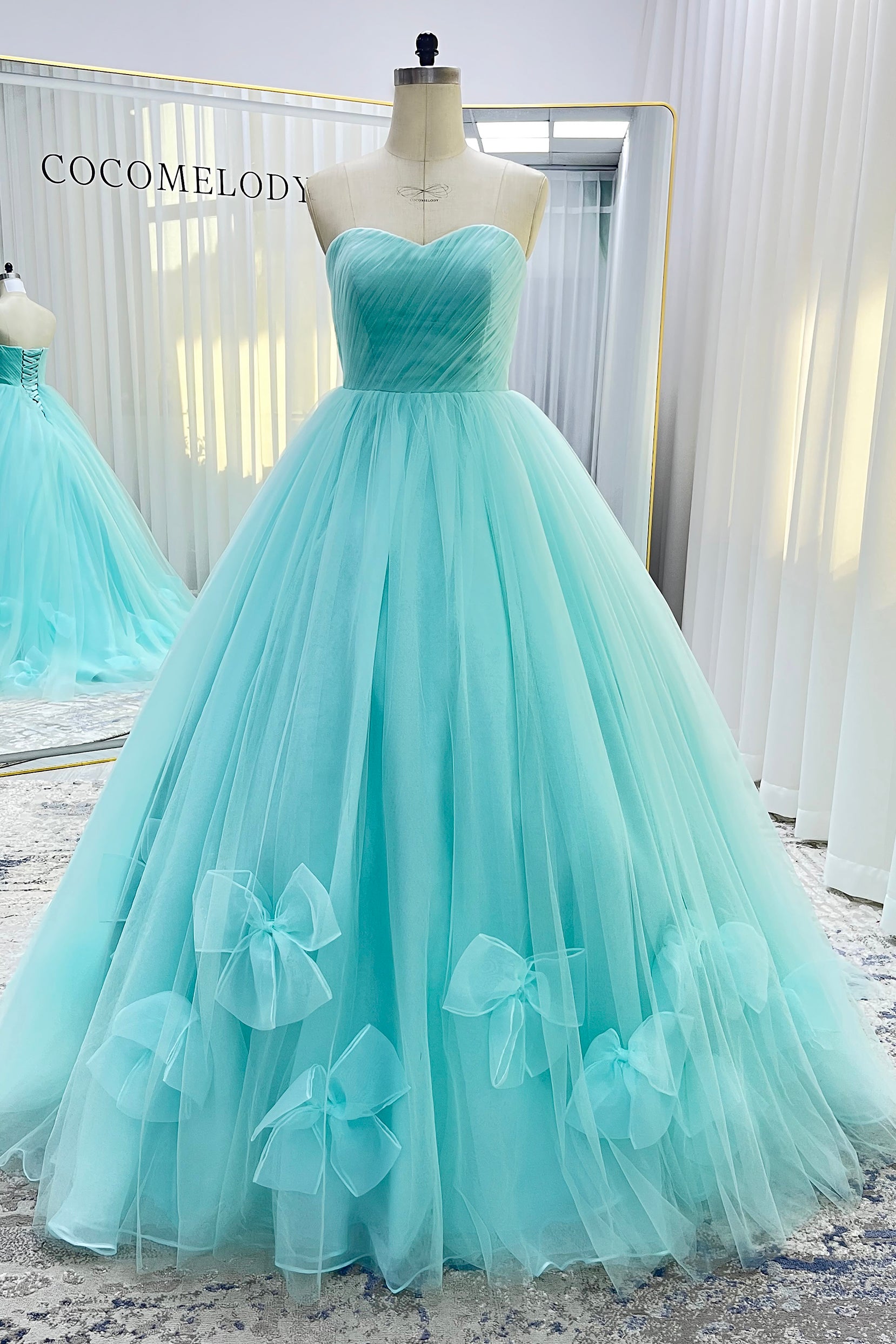 COCOMELODY】2WAYプリンセス ウェディングドレス CW3369 袖ありロール