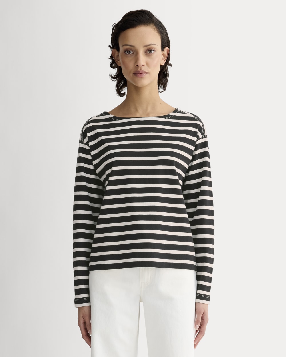 The Mariner Tee | Black / Bone – Everlane