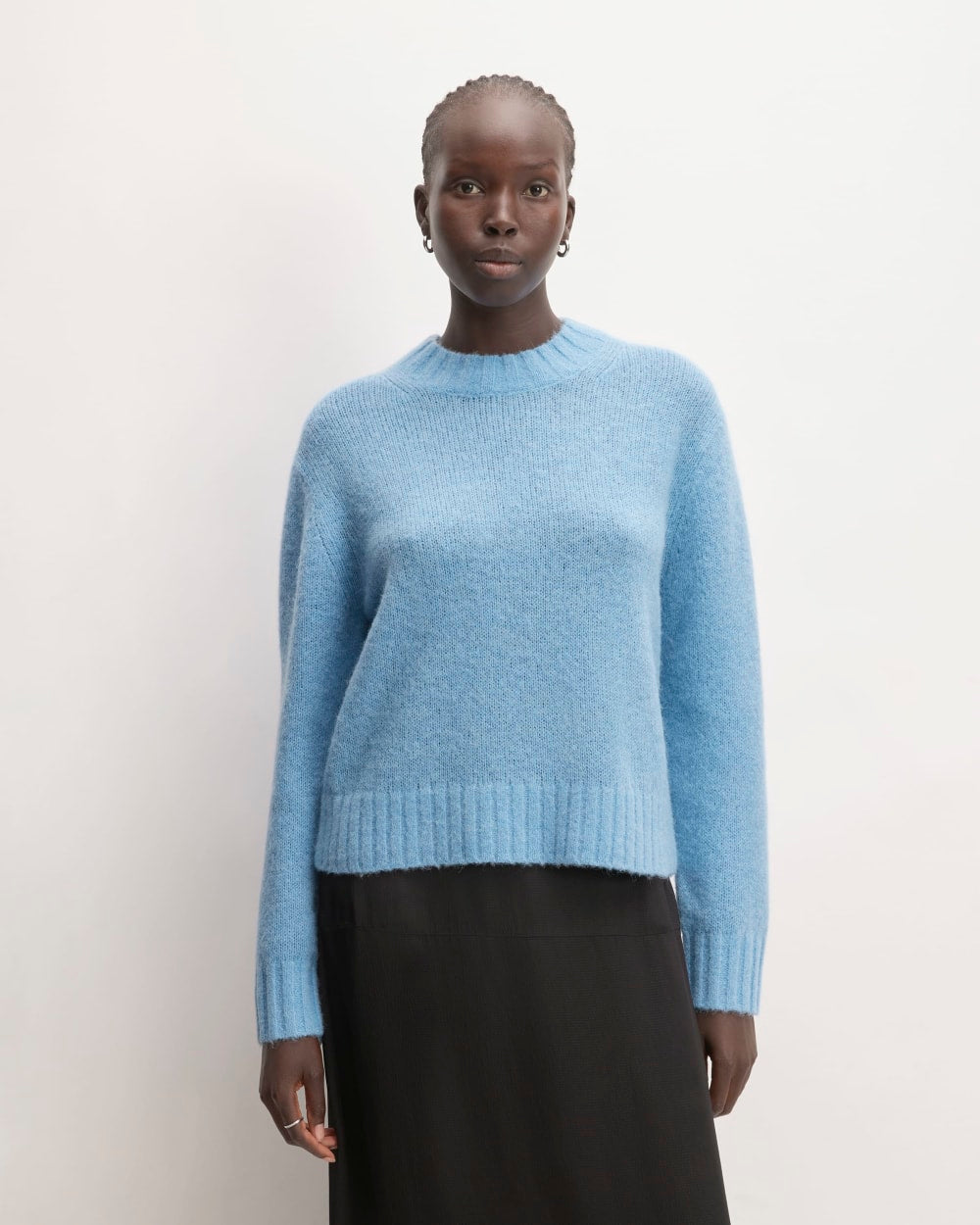 The Alpaca Cropped Crewneck Sweater | Heritage Blue – Everlane