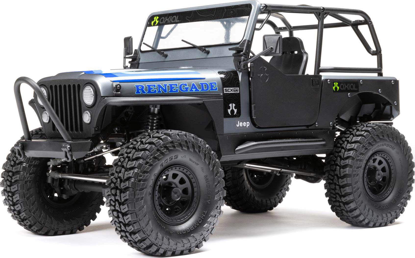 AXL03008T2 - 1/10 SCX10 III Jeep CJ-7 4WD Brushed RTR, Grey By
