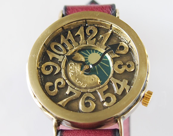 cota（コタ）手作り腕時計 Moon and Sun Antique -月と太陽