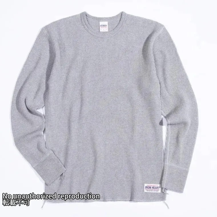 ヘビーサーマル クルーネックロングTシャツ／グレー – IRON HEART