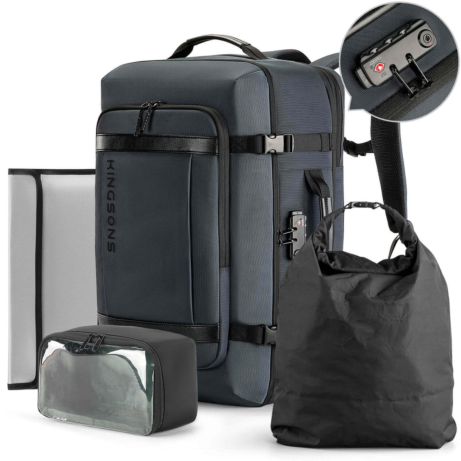 45L Anti Theft Expandable Travel Backpack | Kingsons KS3264-B