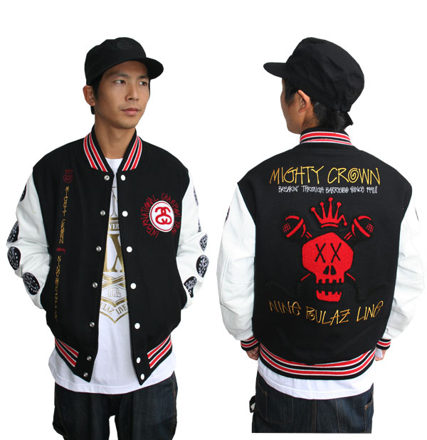 Stussy x Nine Rulaz Line x Mighty Crown Varsity Jacket (LIFE