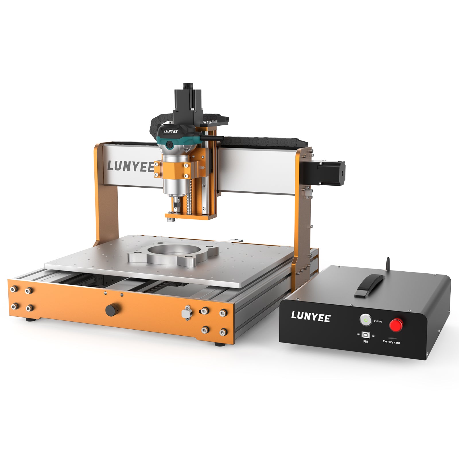 LUNYEE 4040 Nova CNC Router Machine, All-Metal XYZ Axis Dual Steel