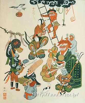 大津絵十人衆戯画