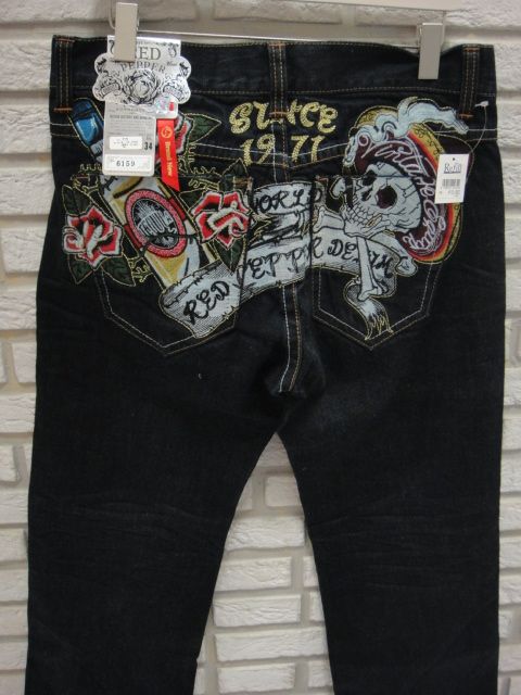 REDPEPPER（レッドペッパー）ストレートデニム34インチ（斜めロゴ