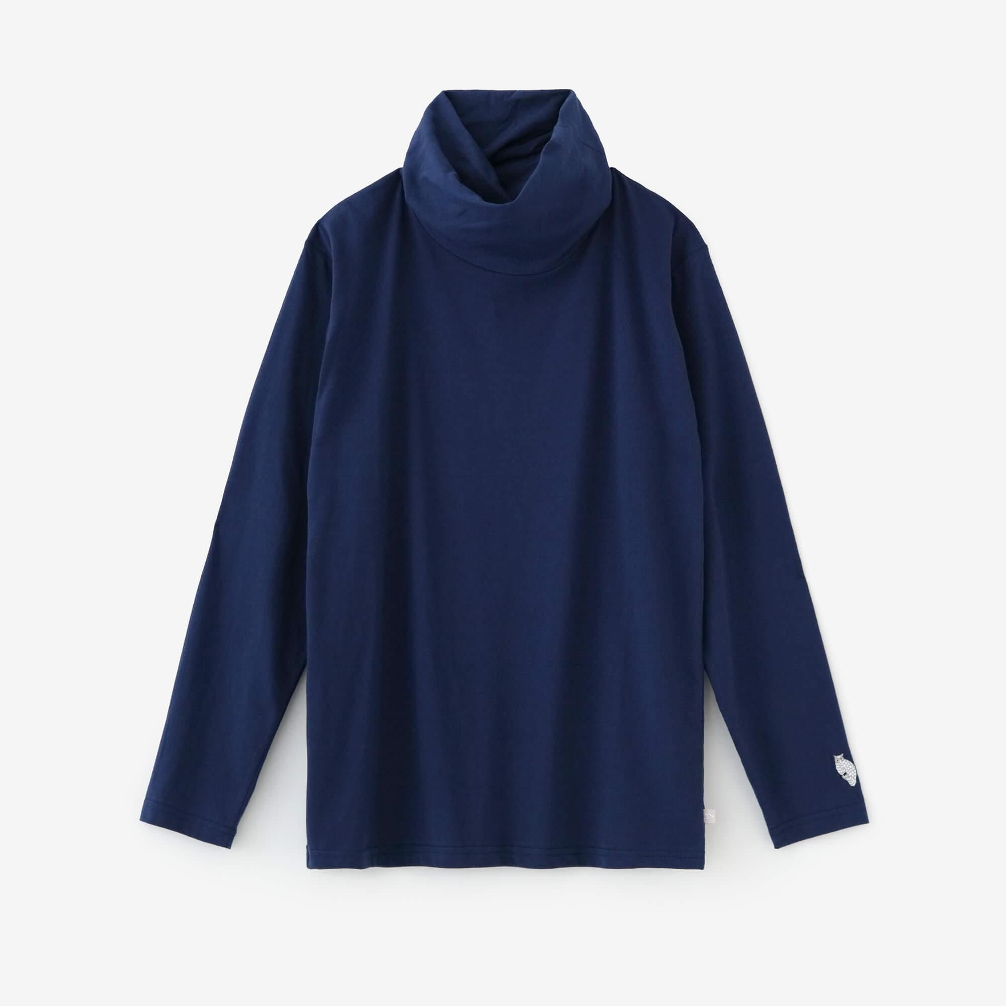 Twist Turtle Neck Shirt L.S/Dark Blue