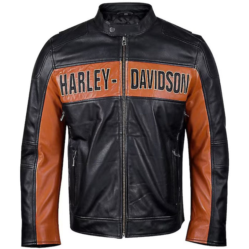 Shop Vintage 1990s Harley Davidson Patchwork Biker Jacket