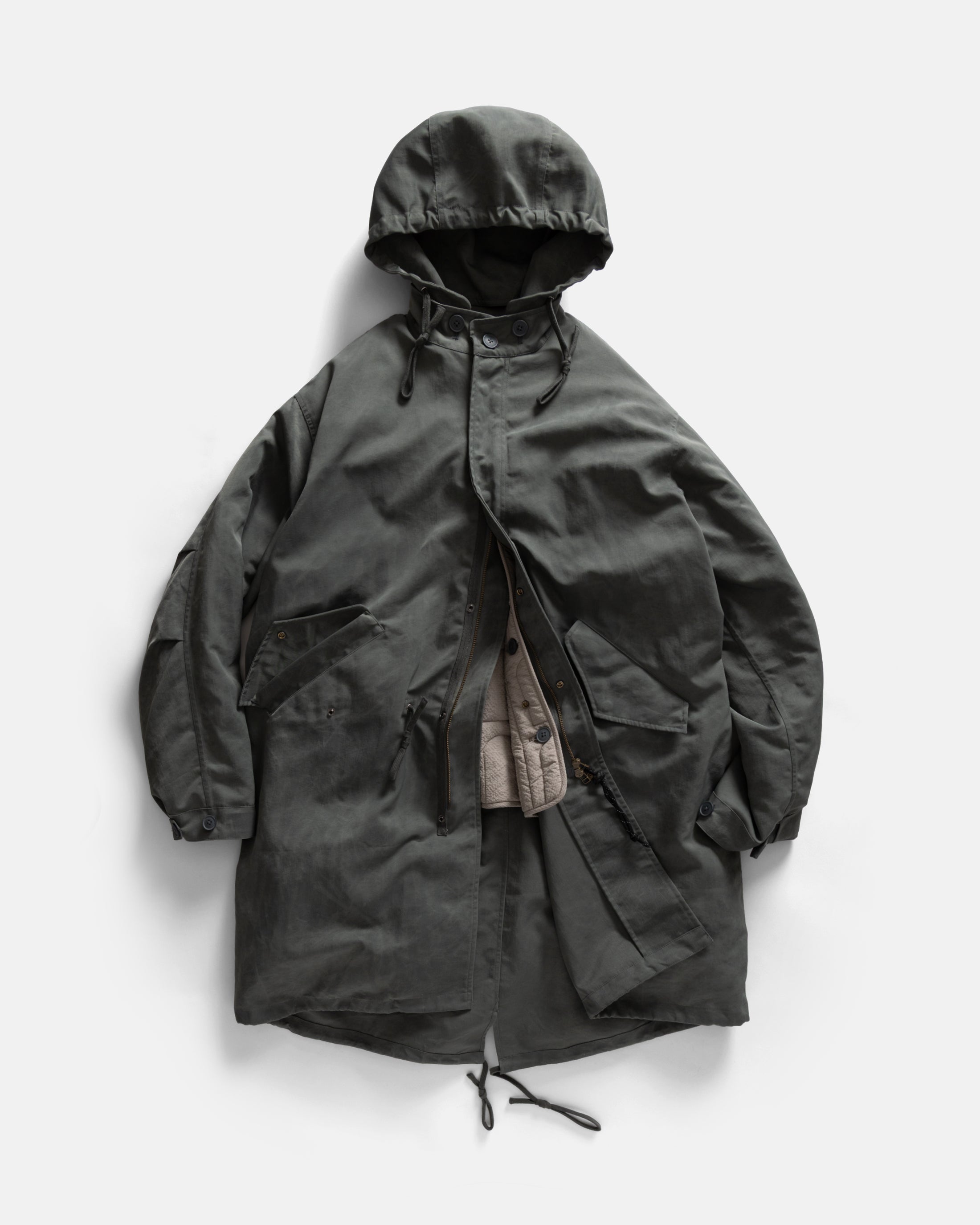 PAOLO FISHTAIL PARKA WITH REMOVABLE QUILTED LINER JACKET - FOLIAGE