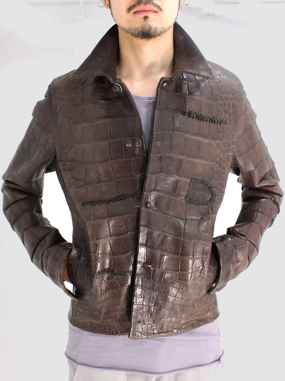 ISAAC SELLAM EXPERIENCEcrocodile leather blousonSIZE/M