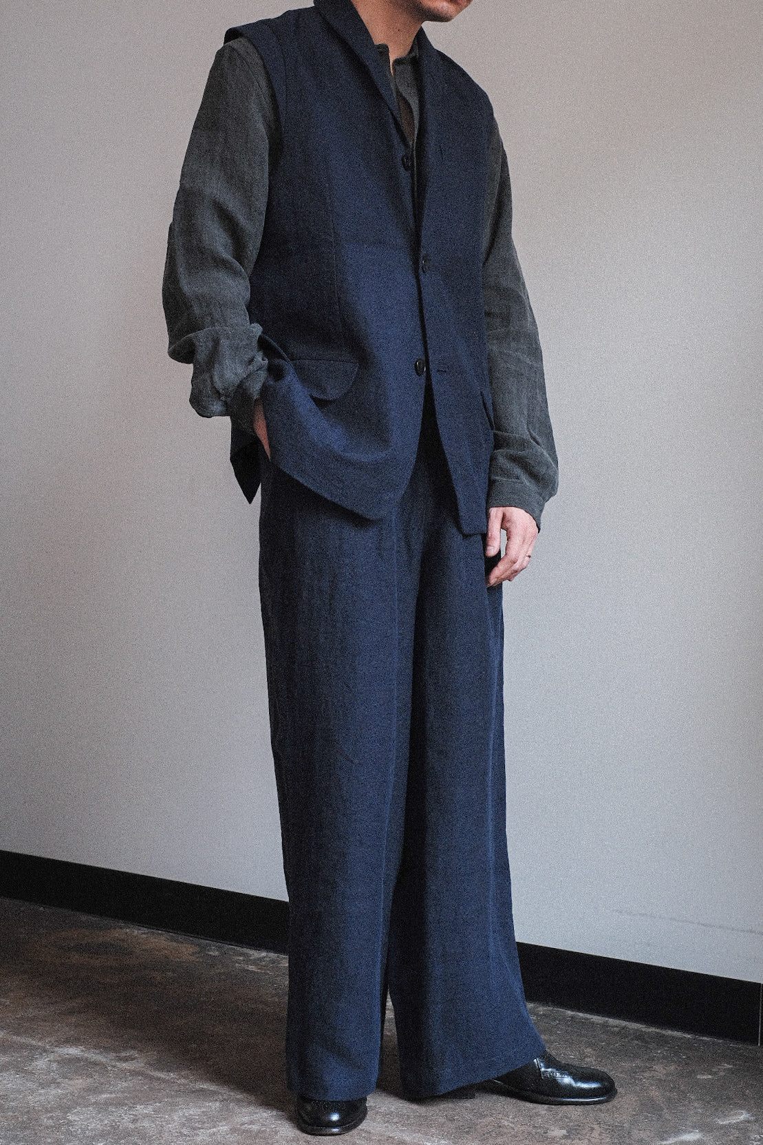 FRANK LEDER/Fabric Washed Linen 1 Tuck Wide Trousers – 3CMA