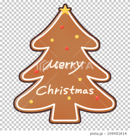 ジンジャークッキー クリスマスツリー イラスト素材のイラスト素材