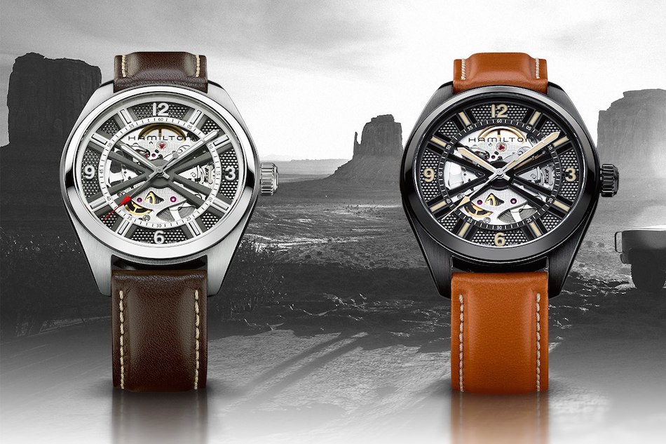 ハミルトン カーキフィールドスケルトン H72515585 ブラウンカーフ