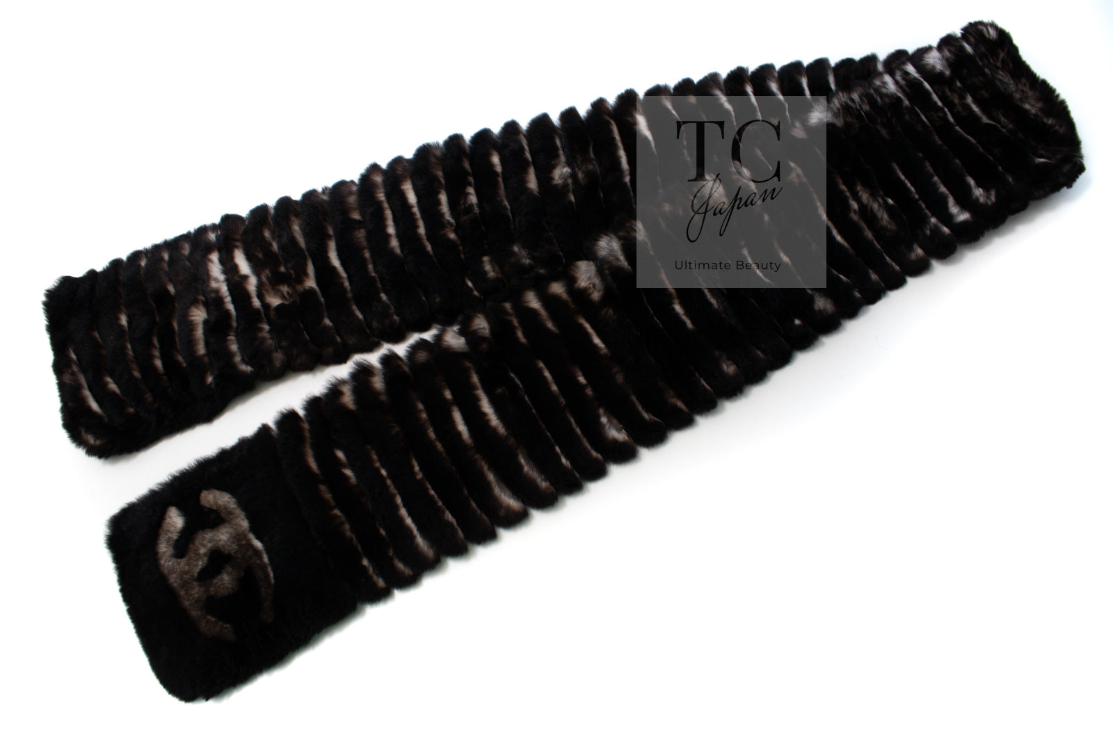 シャネル マフラー CHANEL ブラックブラウン ココロゴマーク オリラグ