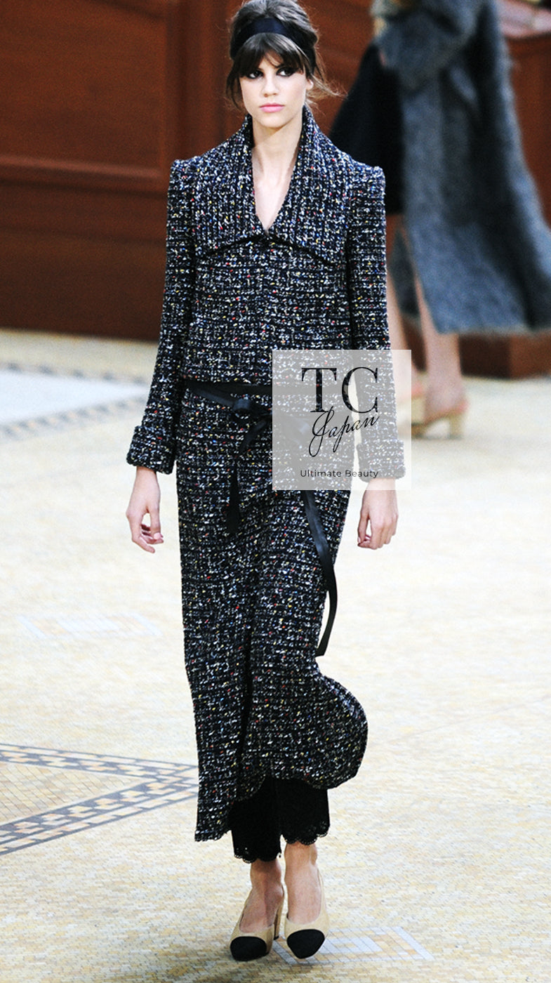 シャネル ブラック マルチカラー コットン ジッパー ファンタジー