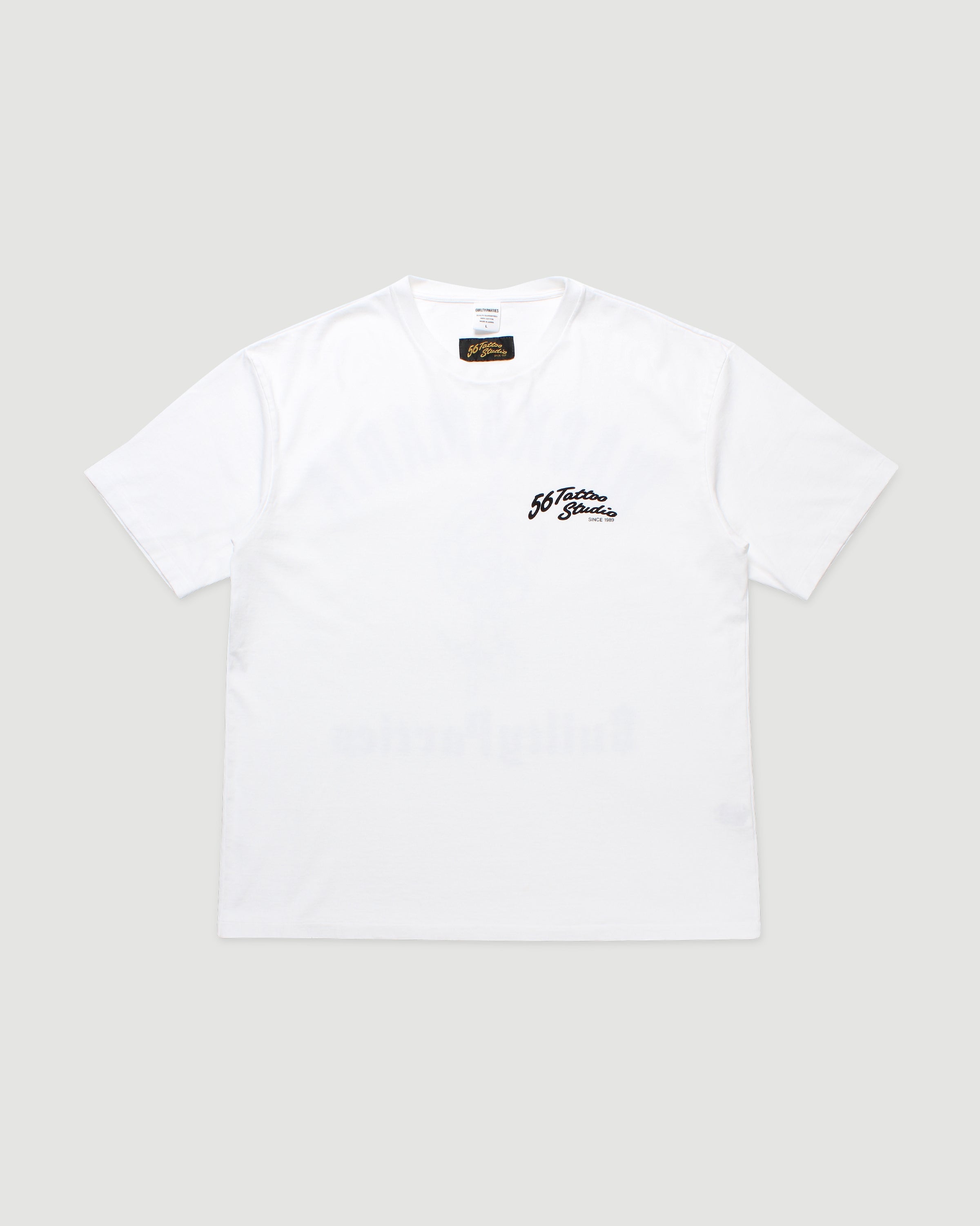 Wacko Maria – 56 Tattoo Studio Washed Heavy Weight T-Shirt White