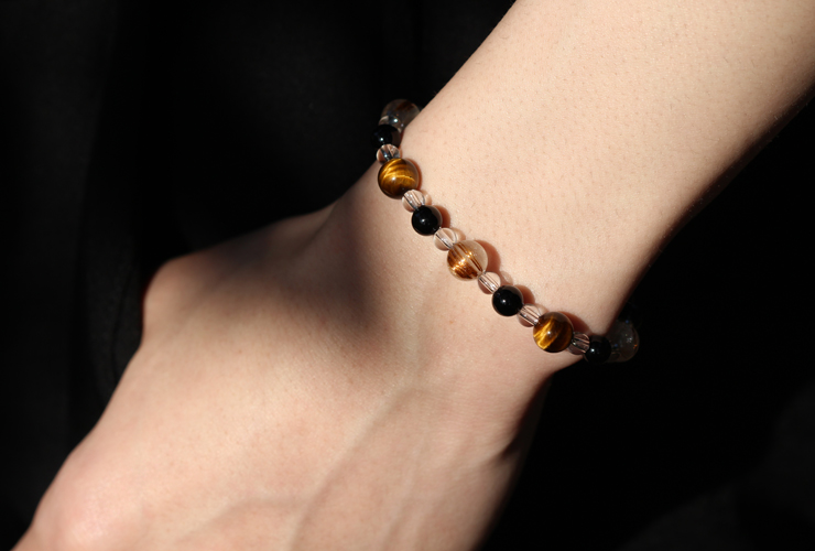 勇往邁進」タイガータイチンルチルクォーツブレスレット [ 天然石