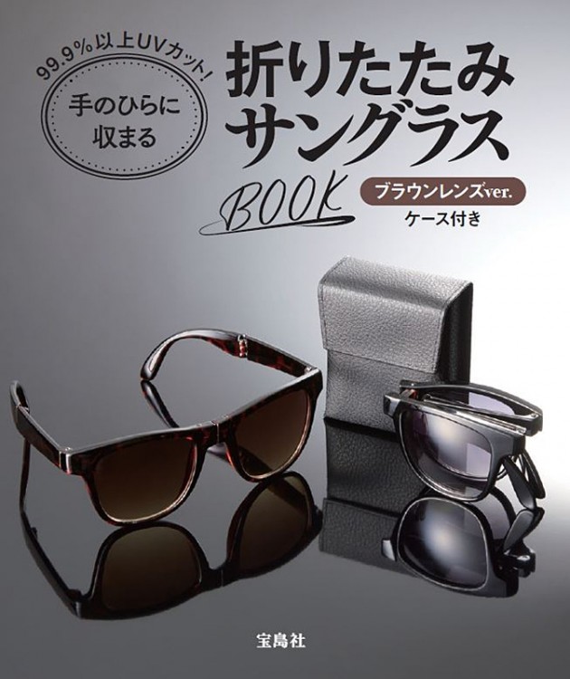 99.9%以上UVカット！ 手のひらに収まる折りたたみサングラスBOOK
