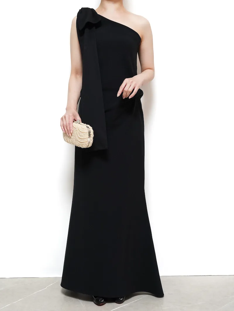 YOKO CHAN（ヨーコチャン） ワンショルダーロングドレス（ブラック