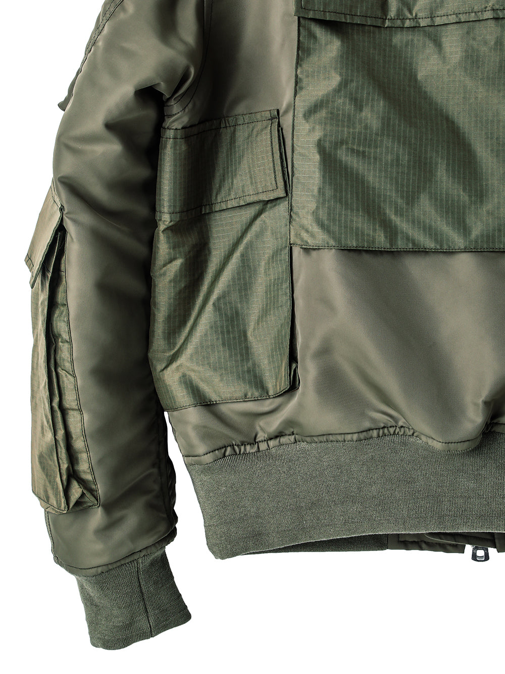 sj.0033AW25-olive b.d.u pocket flight jacket. The Black-and-White