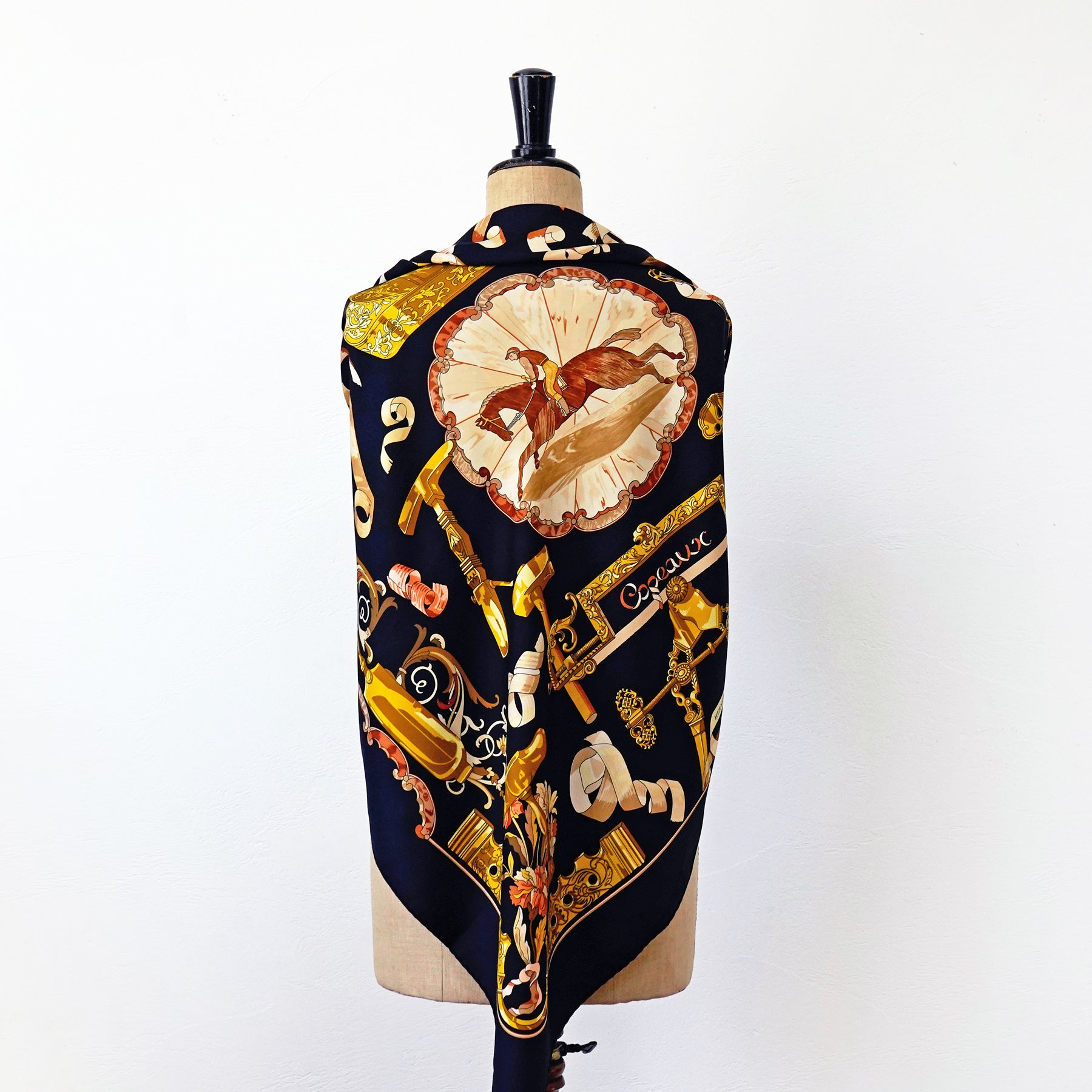 C.1998 HERMES Silk Scarf / エルメス・シルクスカーフ(Copeaux