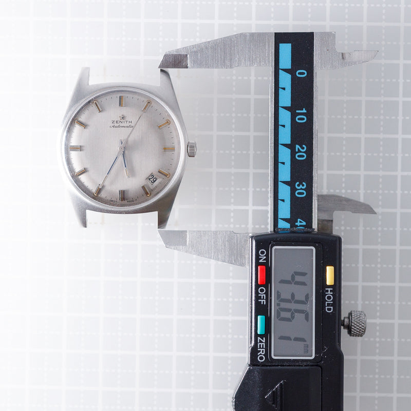 ZENITH Gray Dial Cal.2542 rare Blue Hand – TIMEANAGRAM