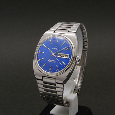 オメガ シーマスター デイデイト メタリックブルーダイアル