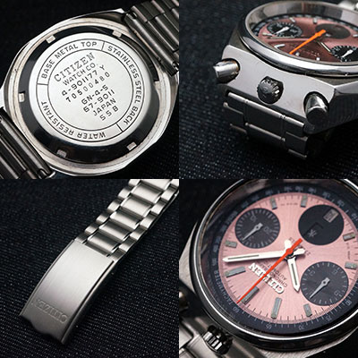 シチズン チャレンジタイマー クロノグラフ デイデイト ピンクダイアル