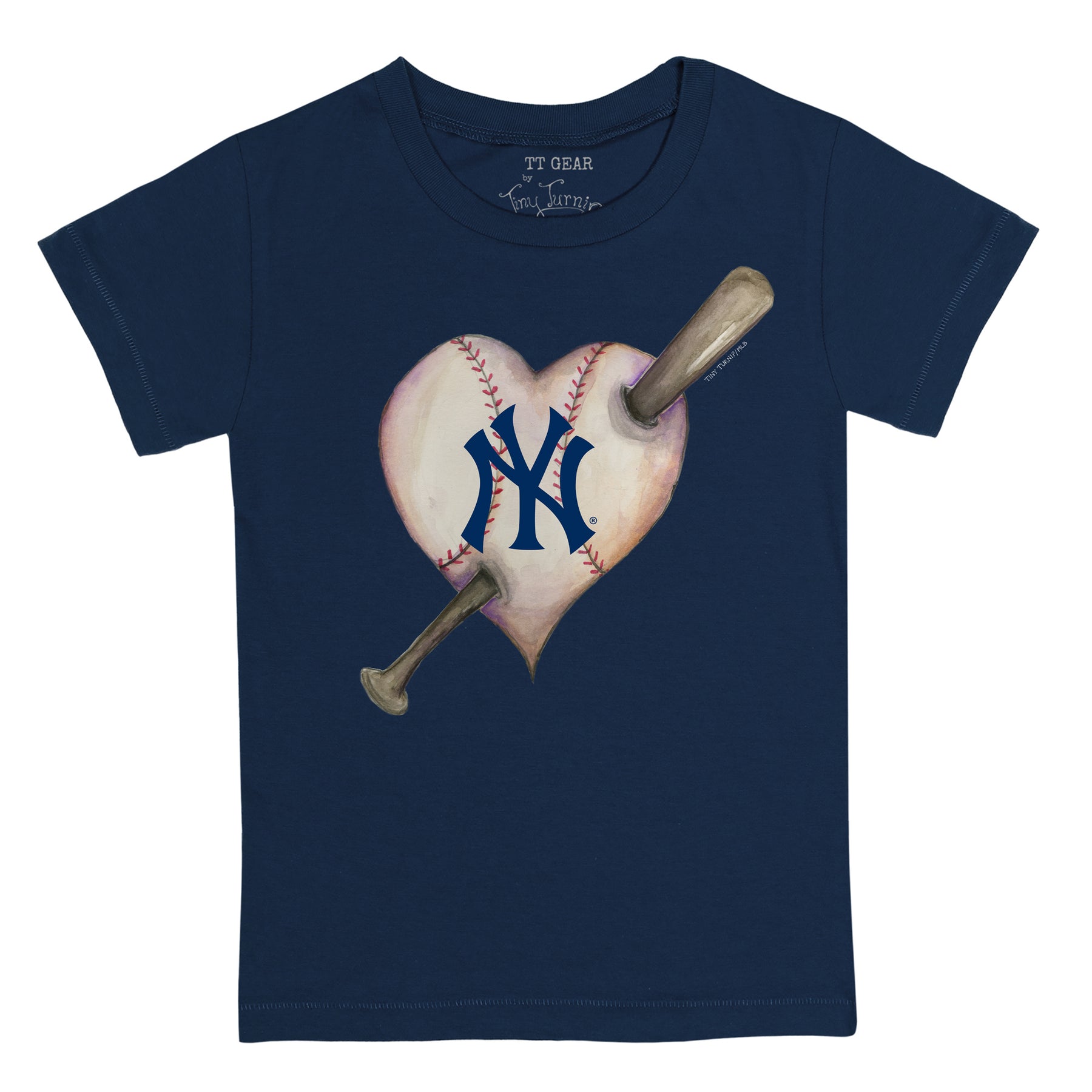 New York Yankees Heart Bat Tee Shirt | Tiny Turnip