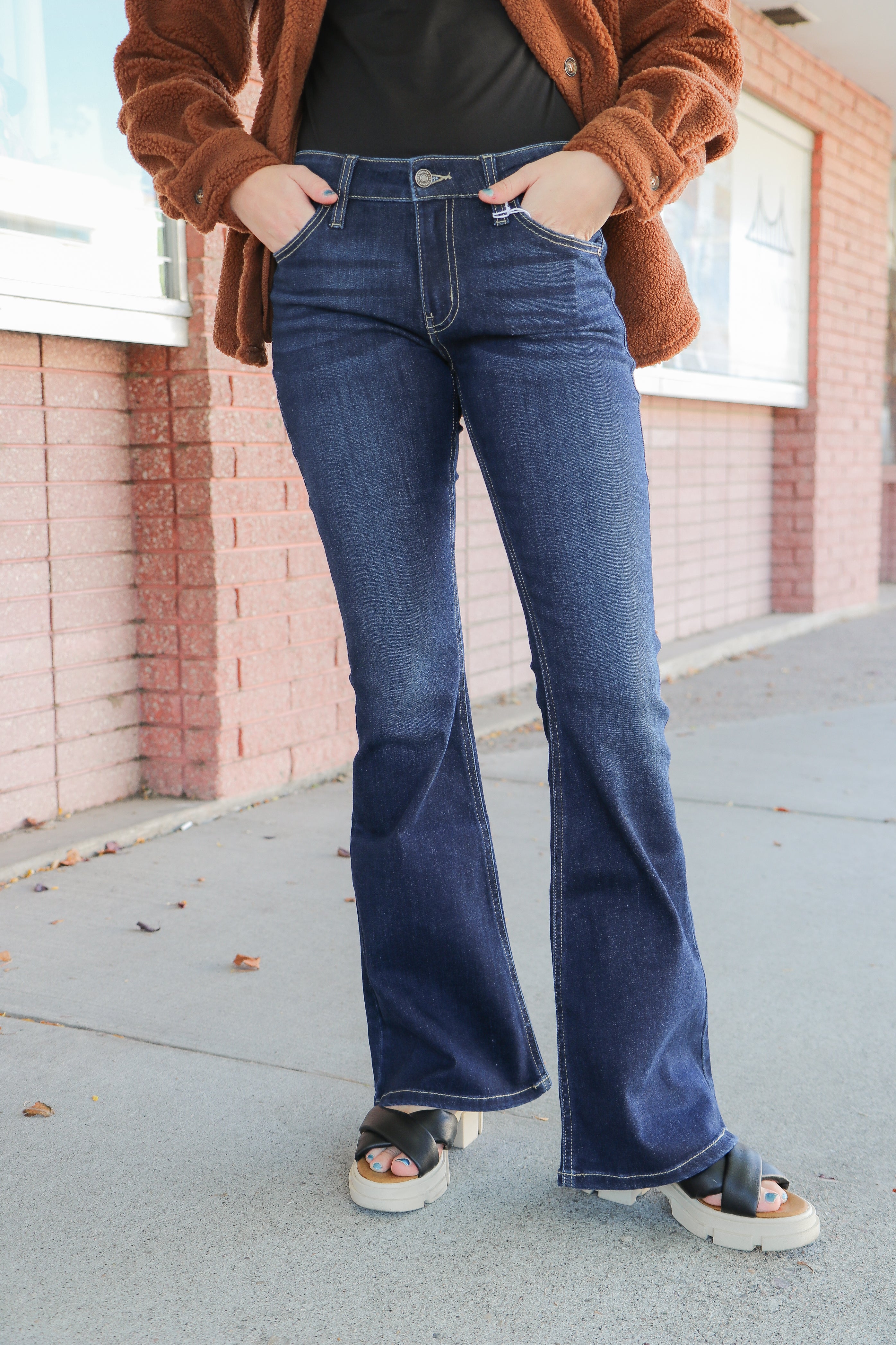 Samuel Mid Rise Flare Jeans - Dark Wash – Tilden Co. LLC