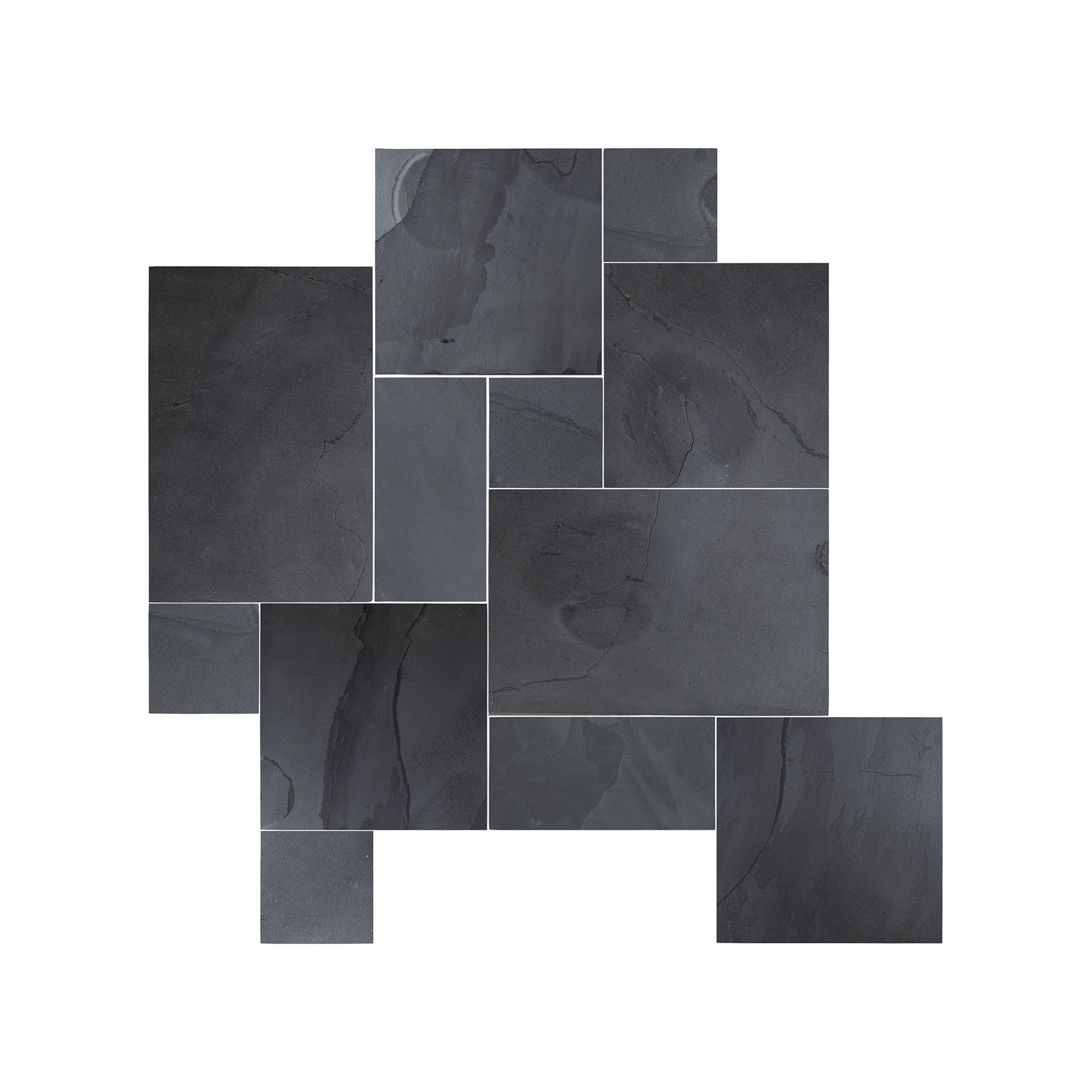Indian Black Slate Versailles Pattern Gauged | Tilemart
