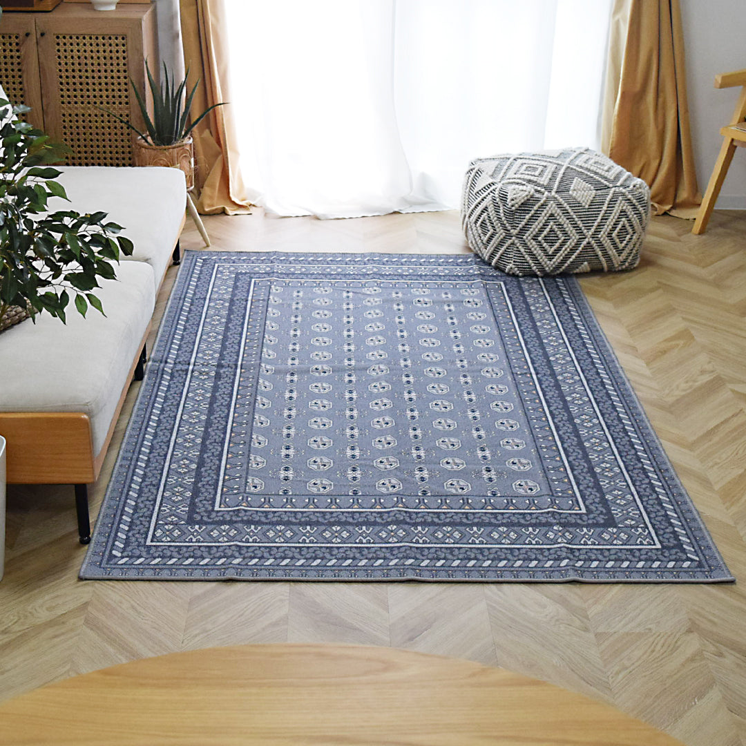 ヴィンテージ風ラグ TOCORU Series AFGHUN ループ グレー– ラグと