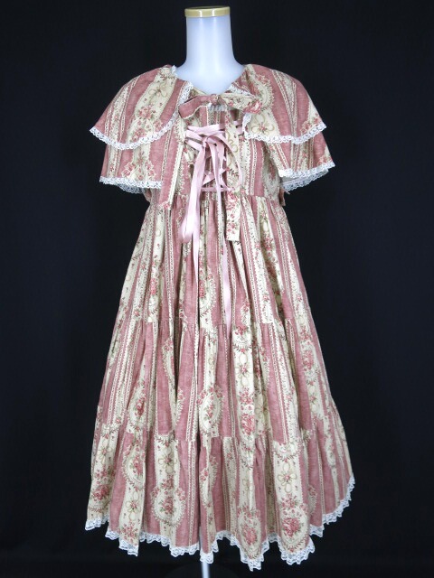 Metamorphose アンティークブーケケープ付きジャンパースカート