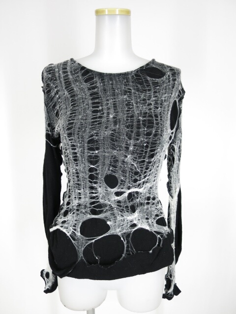 alice auaa 蜘蛛の巣ネットロングスリーブカットソー アリスアウアア