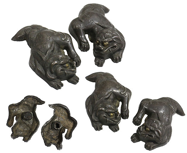 日本刀の目貫・獅子図(蝦夷)｜日本刀・刀剣 販売専門店・東京【十拳】