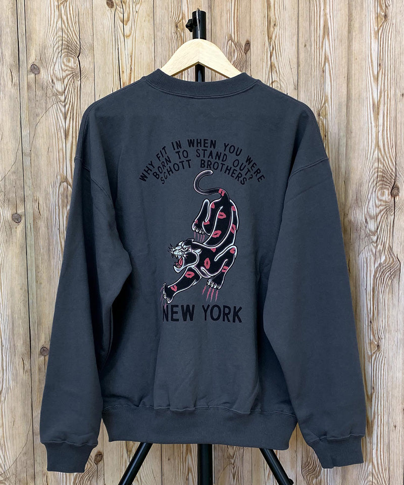 Schott ショット メンズ KISS PANTHER キスマークパンサークルーネック