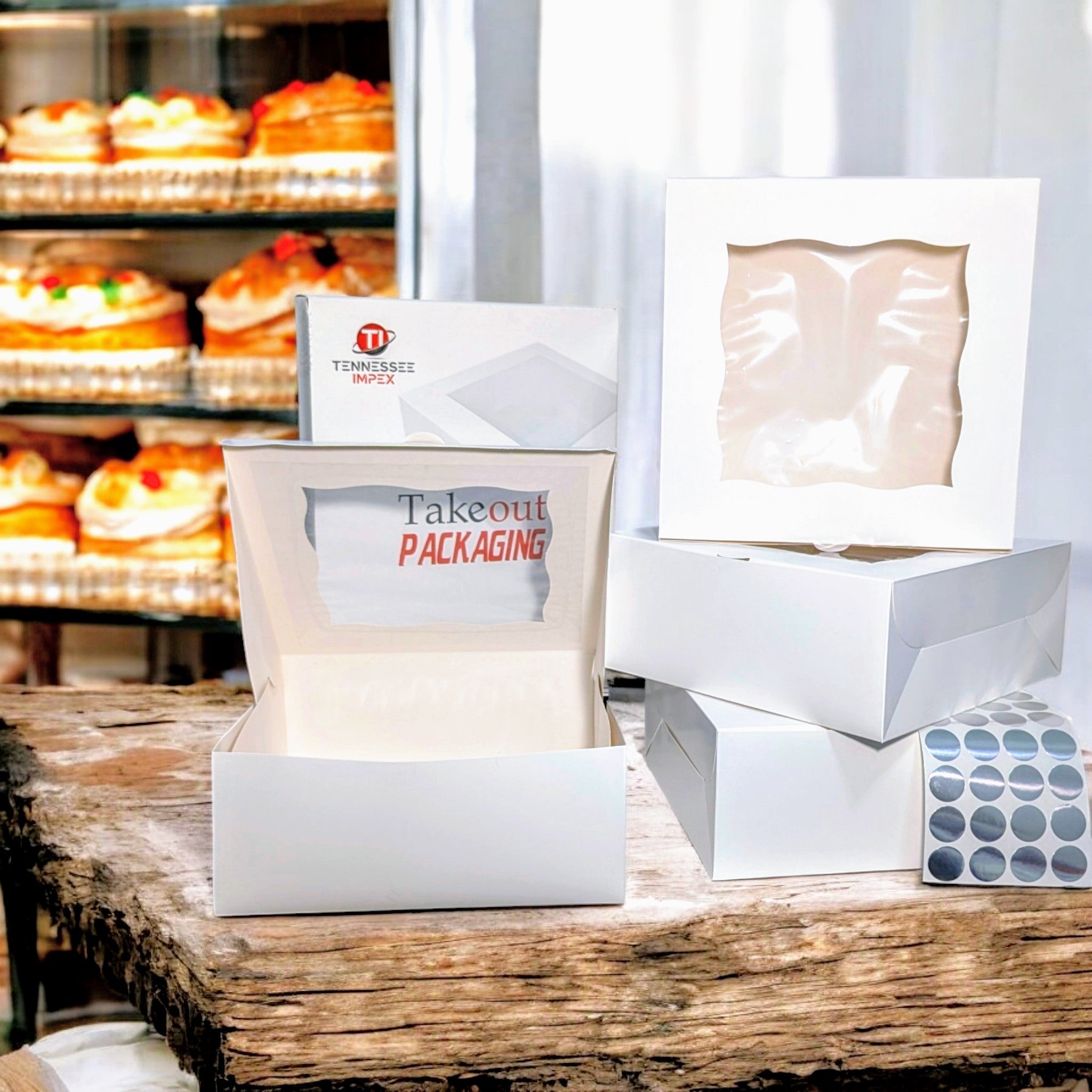 25-Pack Premium Cake Boxes with Clear Window | Durable Bleach