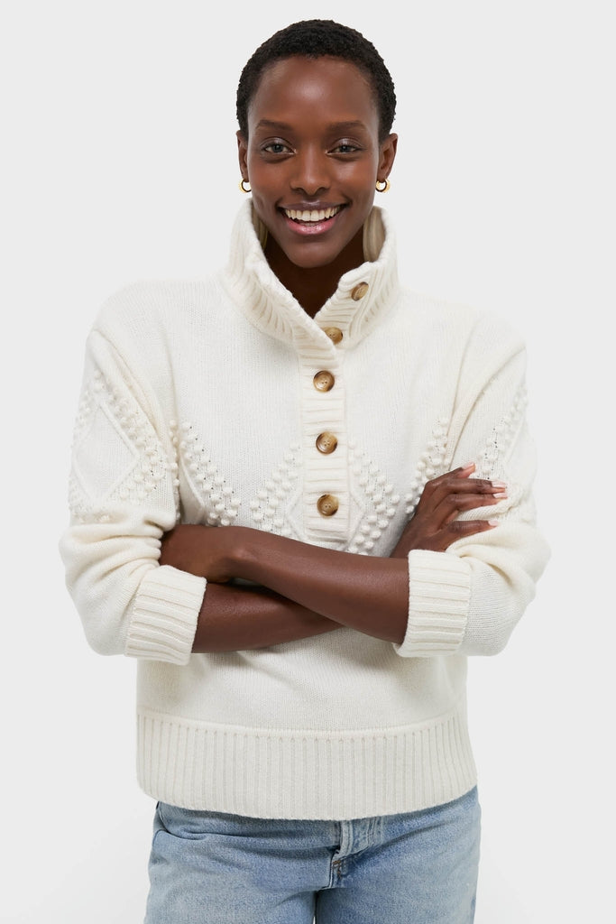 Ivory Henry Button-Up Sweater | Tuckernuck