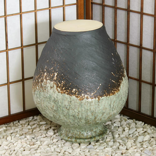 楽天市場】【ポイント8倍】信楽焼 大型 フラワーベース 白窯変 鯉口 13