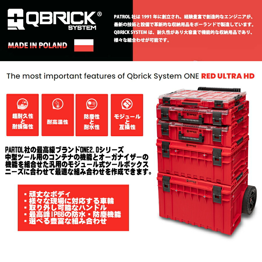 楽天市場】PATROL QBRICK ONE 2.0 ORGANIZERS M PLUS 2.0 赤 フォーム