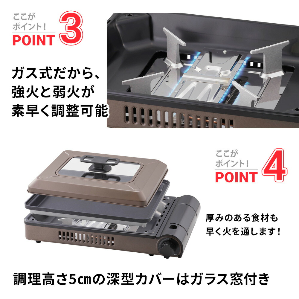 楽天市場】カセットコンロ Iwatani カセットガスホットプレート 焼き