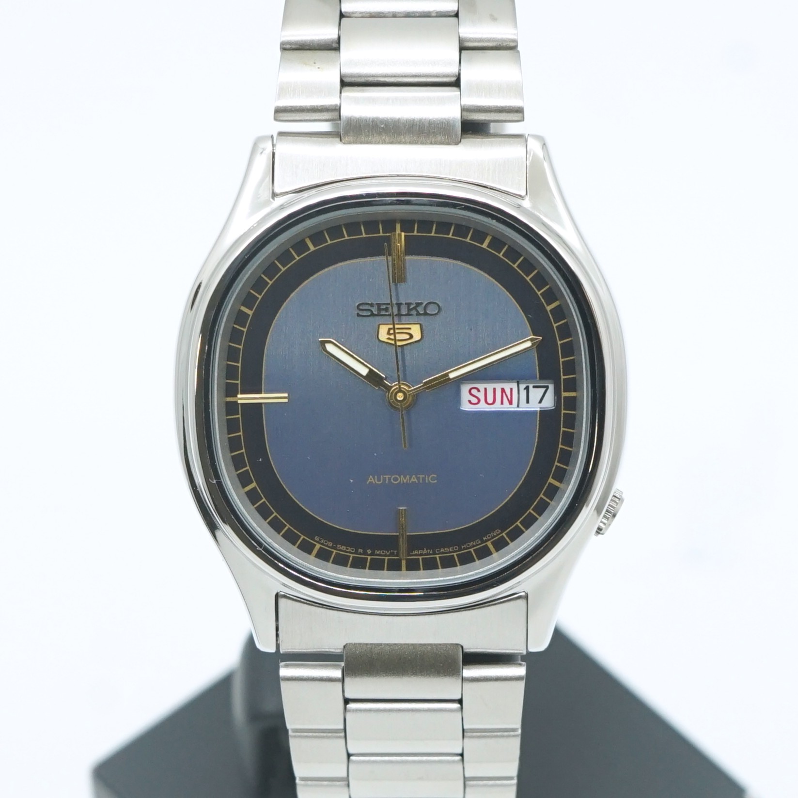 楽天市場】セイコー5 自動巻き ブルー グレー メンズ Ref.DED17-P