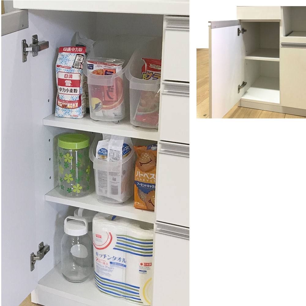 楽天市場】高橋木工所 プレファ 食器棚 キッチンボード 140HMSオープン