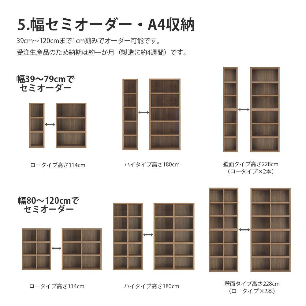 楽天市場】本棚 大容量 ハイタイプ 完成品 二段式 収納 段違い 日本製