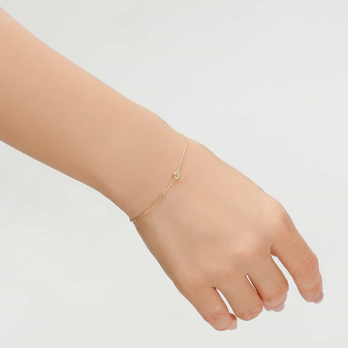 楽天市場】ペリドット ブレスレット 0.1 カラット 18金 イエロー