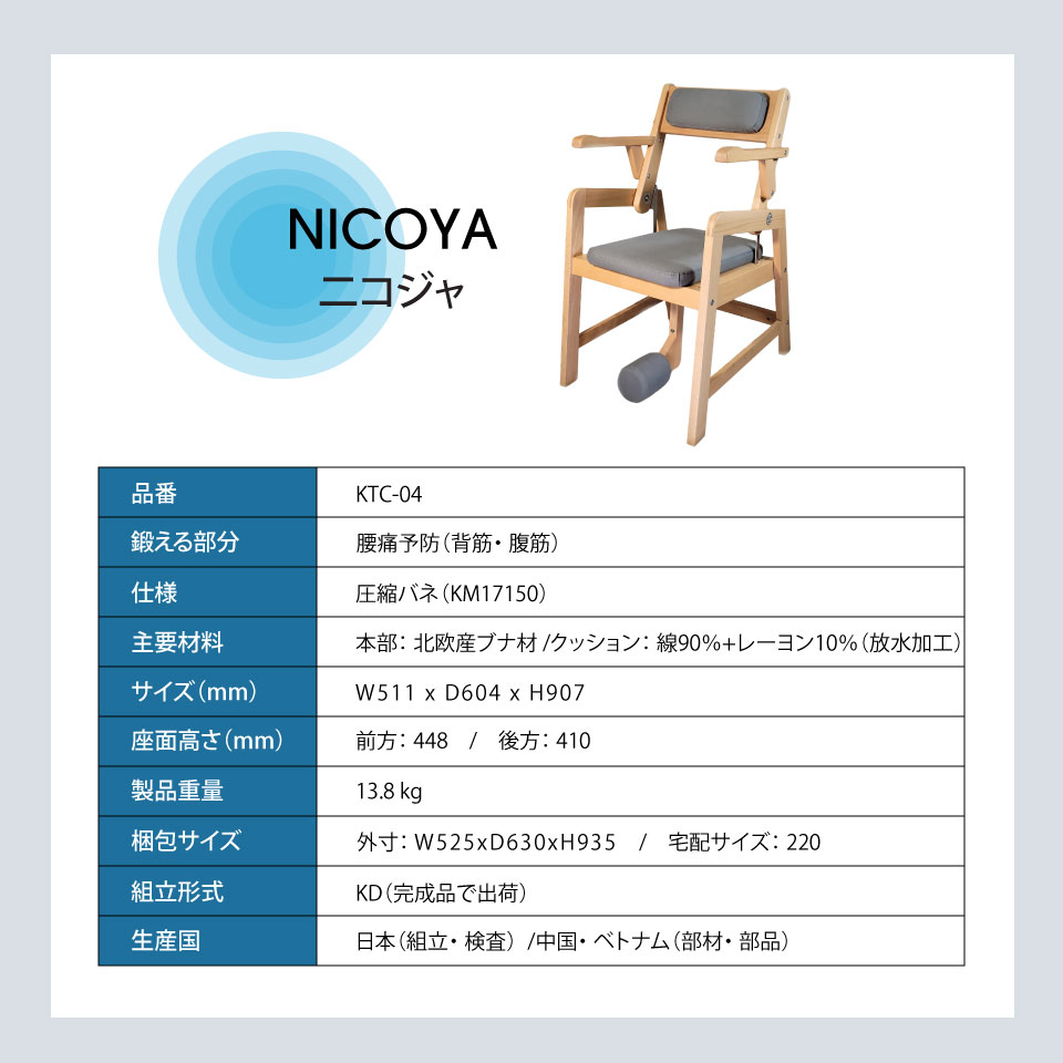 楽天市場】【送料無料】KaiKan 快康トレーニングチェア NICOYA 二