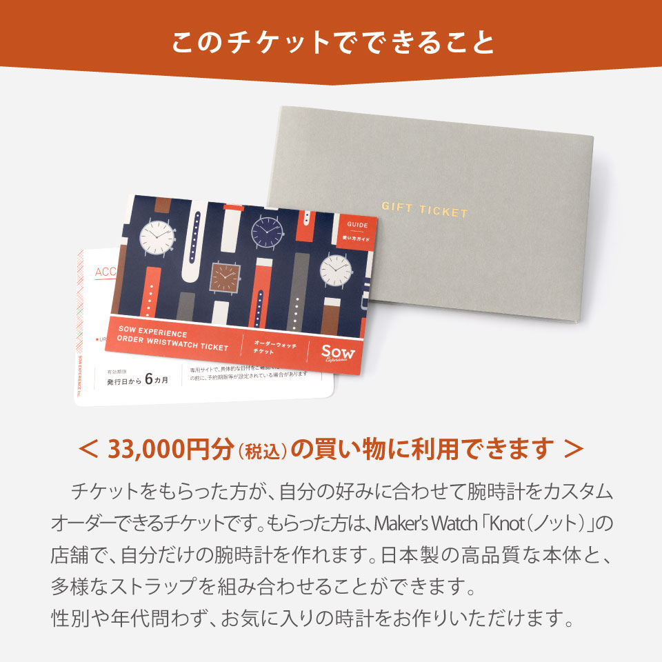 楽天市場】【体験ギフト】オーダーウォッチチケット ソウ
